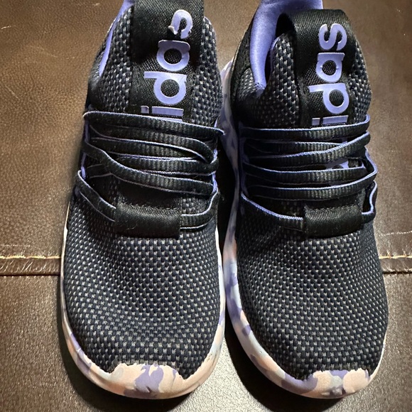 Adidas Black and Lavender Athletic Shoes - Bin 6 - Picture 1 of 5